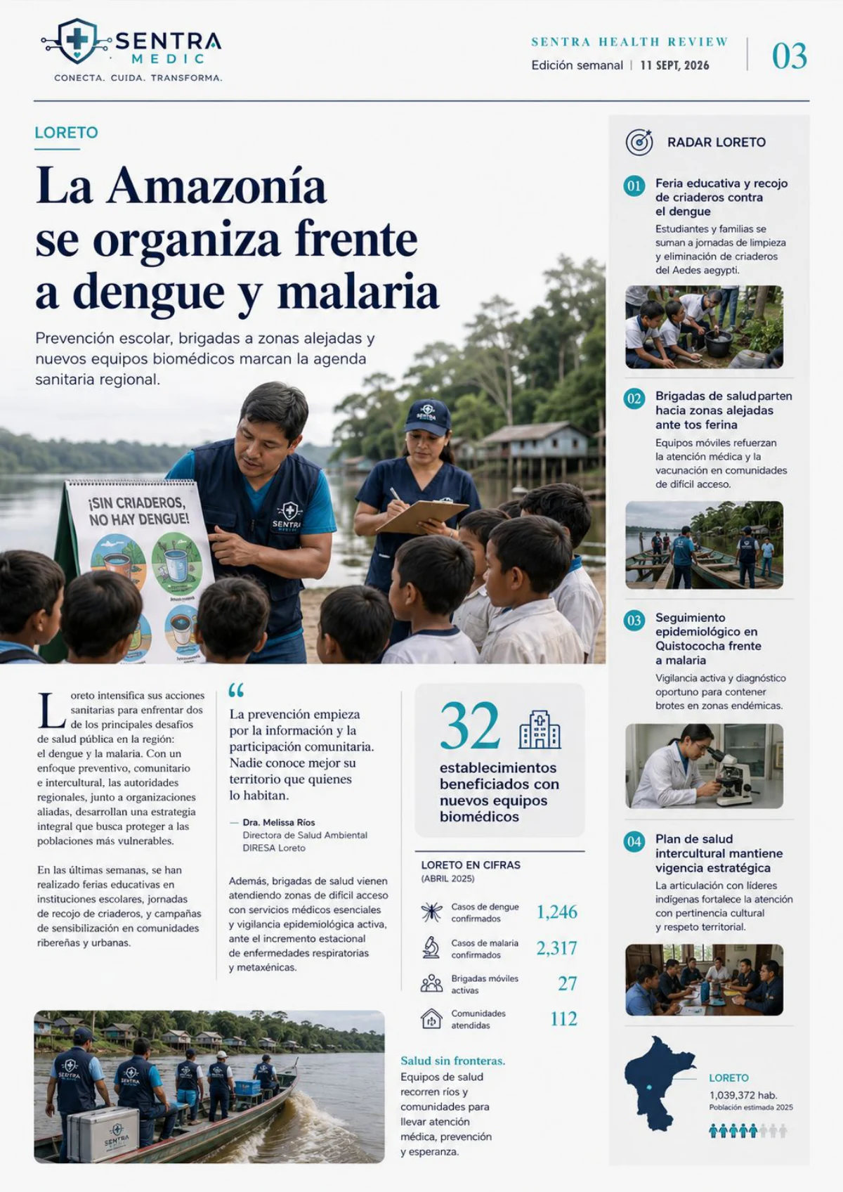 Página Loreto: dengue y malaria
