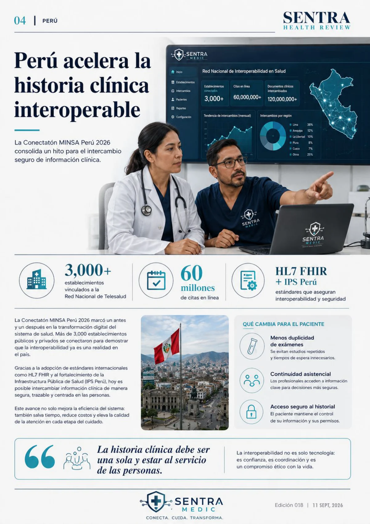 Página Perú: historia clínica interoperable